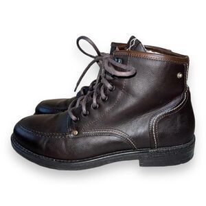 Call it Spring Faux Fur Ankle Boots Brown Leather / Fur Lining Men's 11